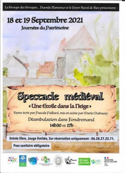 Spectacle medieval fondremand 18 et 19 sept21