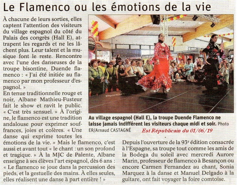 Article comp est rep 010619 flamencura a la foire comtoise duende flamenco