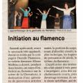 Article journal Saone et Loire 230912 Découverte Flamenco St Amour