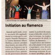 Article journal Saone et Loire 230912 Découverte Flamenco St Amour