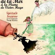 Affiche  la jeune fille de la mer et la plume de v hugo