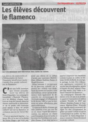 Article comp est rep residence artistique a st hippolyte 2018 19 duende flamenco