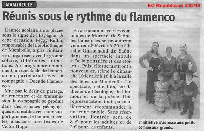 Article est rep 050219 animation plateau mamirolle duende flamenco